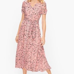 Talbots Pink Floral Midi Dress, size 6. BUNDLE AND SAVE (3 $38.00 for 78.00)
